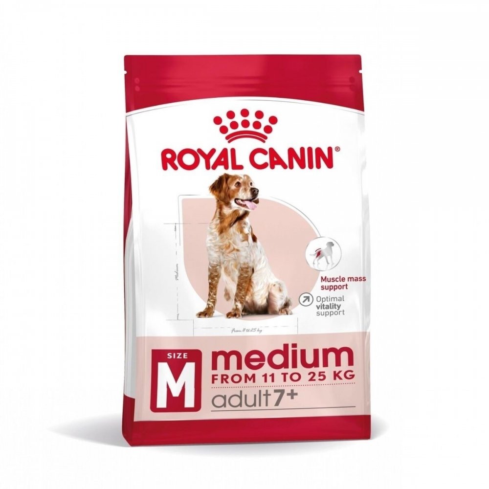 Royal Canin Dog Medium Adult 7+ (4 kg) Hund - Hundemat - Seniorfôr til hund