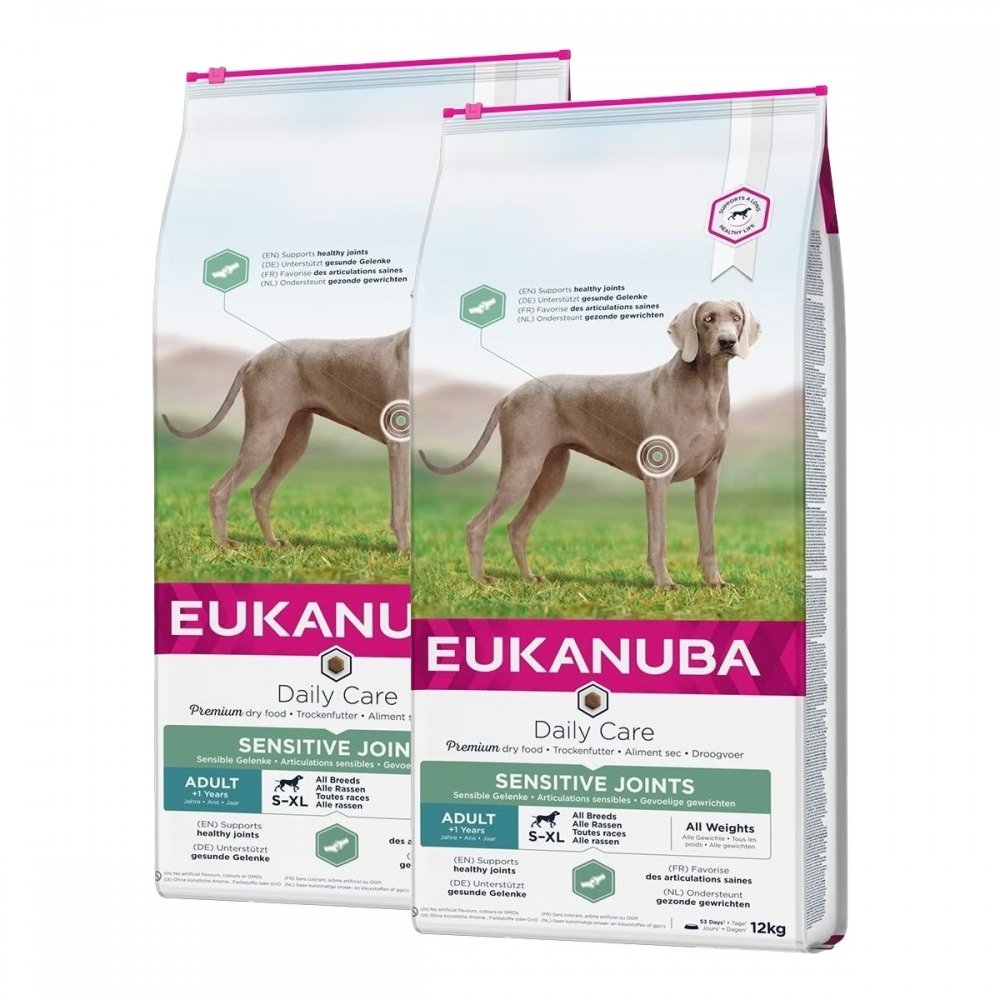 Eukanuba Daily Care Adult Sensitive Joints 2 x 12kg Hund - Hundemat - Tørrfôr