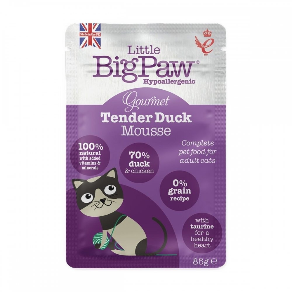 Little BigPaw Gourmet Tender Duck Mousse 85 g Katt - Kattemat - Våtfôr