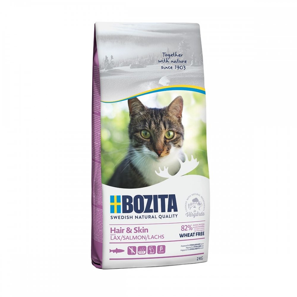 Bozita Hair & Skin Wheat Free Salmon (2 kg) Katt - Kattemat - Voksenfôr til katt