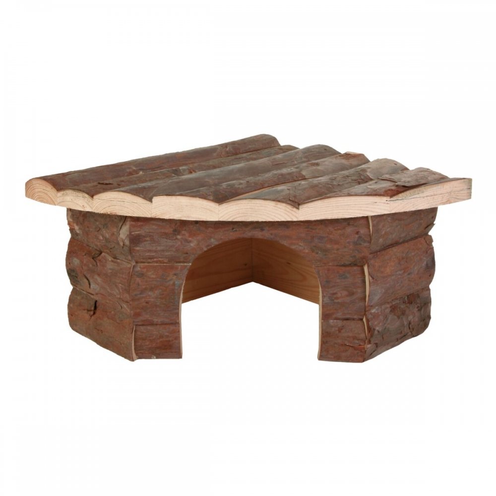 Trixie Jesper corner house large hamsters bark wood 32 × 13 × 21/21 cm