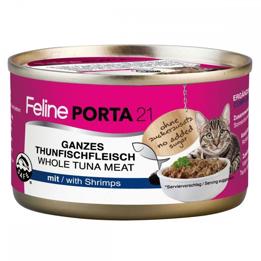 Feline Porta 21 Tunfisk og Reke (90 g) Katt - Kattemat - Våtfôr