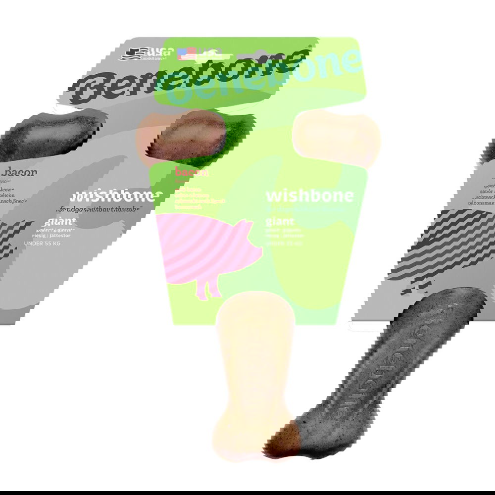 Benebone Wishbone Hundben i Nylon med Baconsmak (XL)