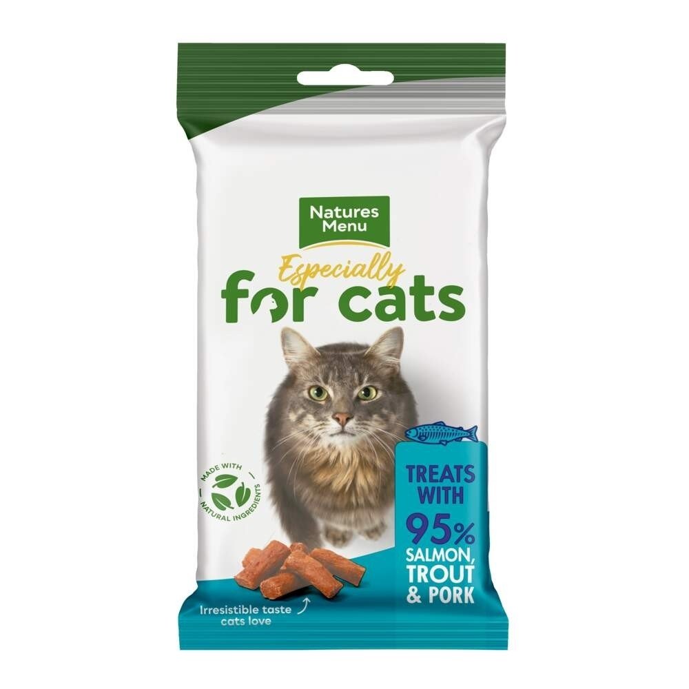 NaturesMenu Cat Treats Salmon & Trout 60 g Katt - Kattegodteri