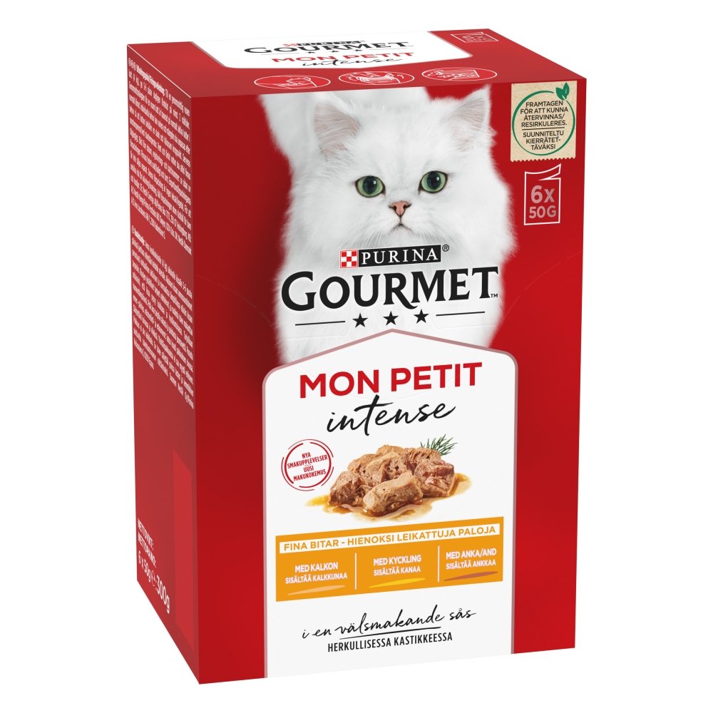 Gourmet Mon Petit And/Kalkun/Kylling 6 x 50 g Katt - Kattemat - Våtfôr