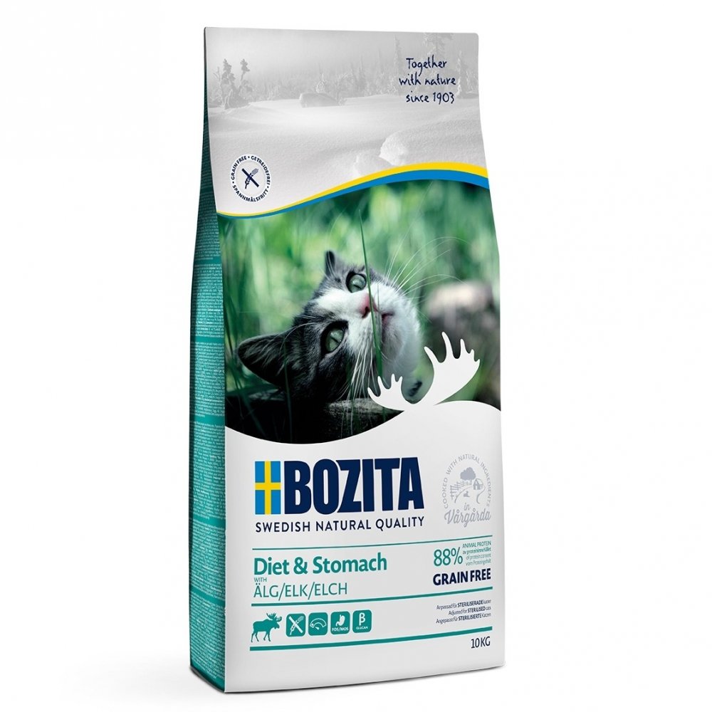 Bozita Diet & Stomach Grain Free Elk (10 kg) Katt - Kattemat - Spesialfôr - Diettfôr til katt