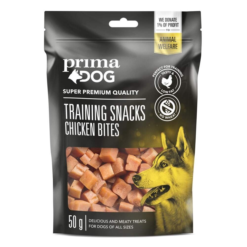 PrimaDog Training Snacks Chicken Bites 50 g Hund - Hundegodteri - Godbiter til hund