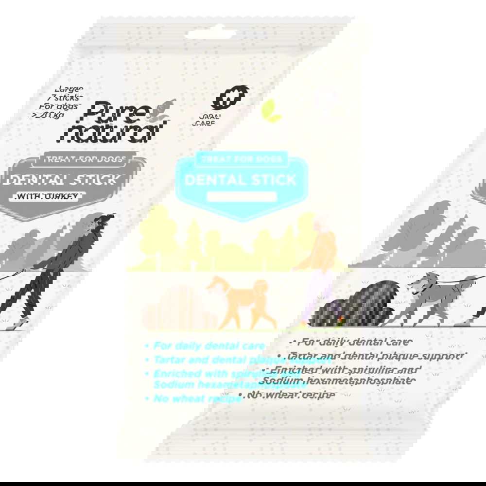 Purenatural Dental Sticks Kalkun 7-pack (L)