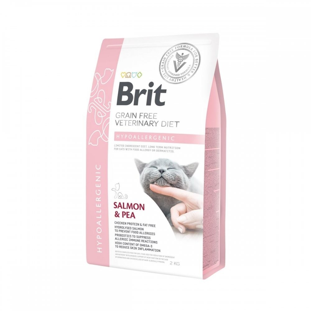 Brit Veterinary Diet Cat Grain Free Hypoallergenic (2 kg) Veterinærfôr til katt - Fôrallergi