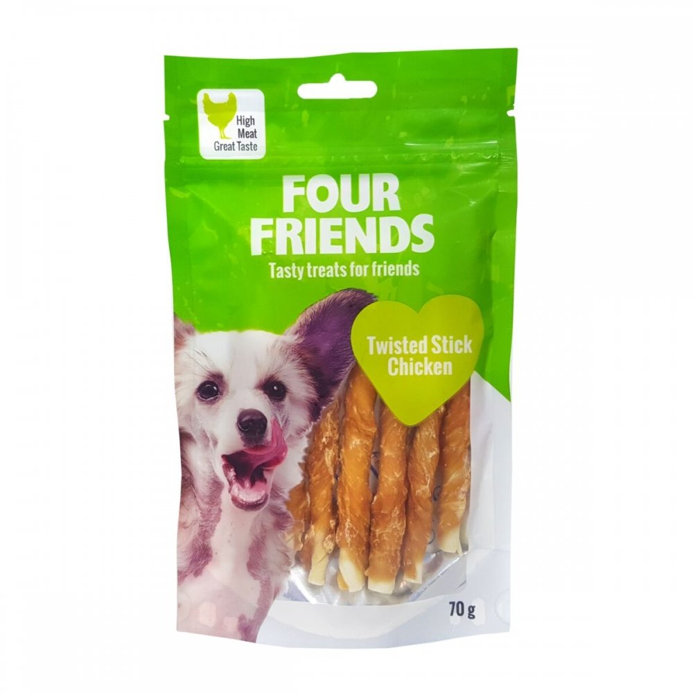 Bilde av Fourfriends Dog Twisted Stick Chicken 12,5 Cm (7-pack)
