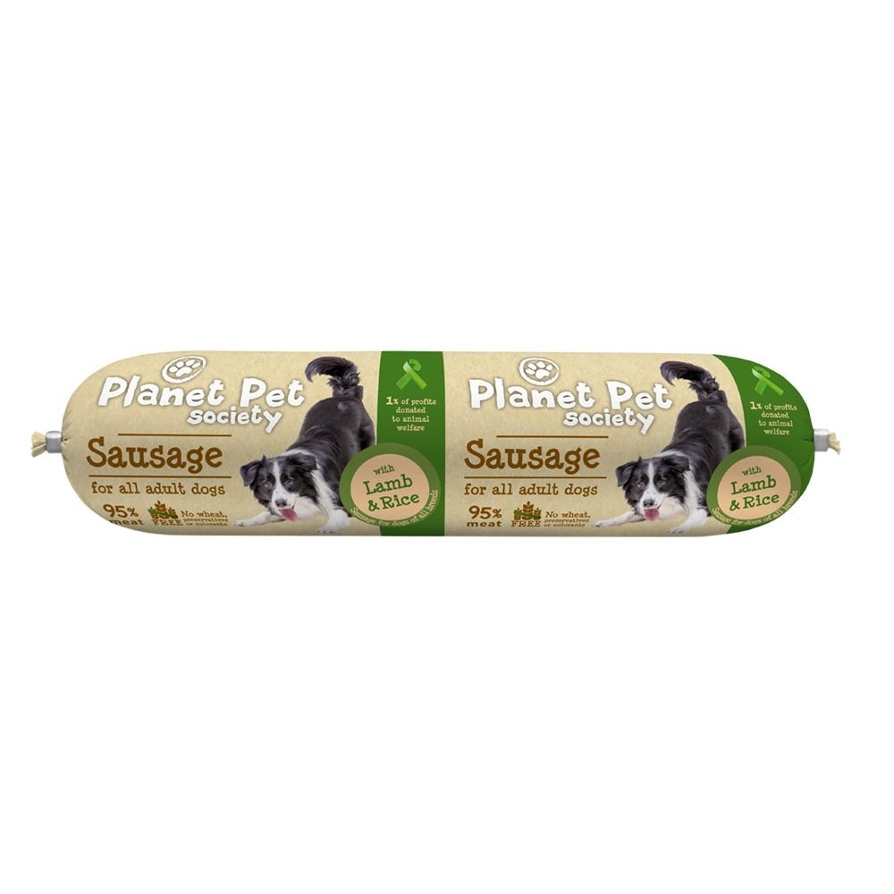 Planet Pet Society Sausage med Lam & Ris 800 g