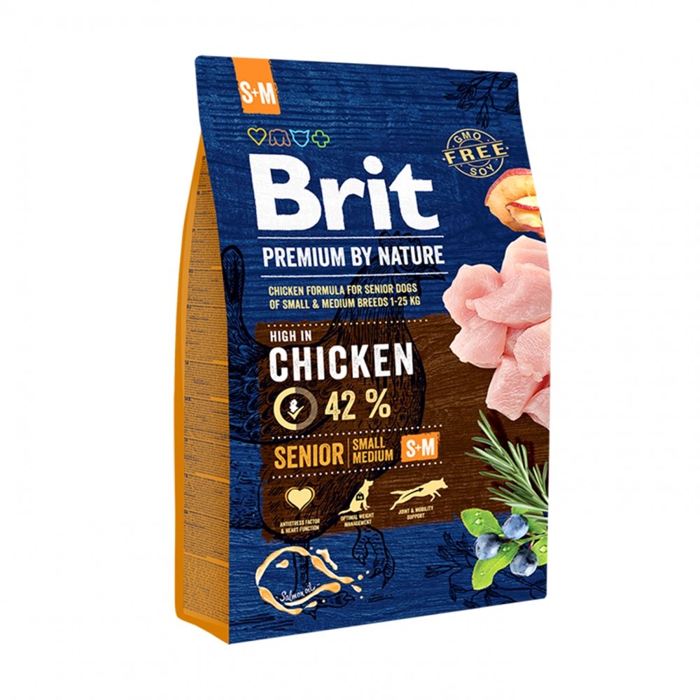 Brit Premium By Nature Dog Senior Small & Medium Chicken (3 kg)