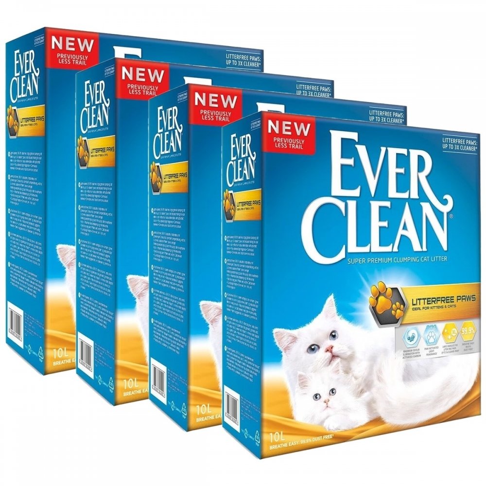 Ever Clean Litterfree Paws 4 x 10L Katt - Kattesand