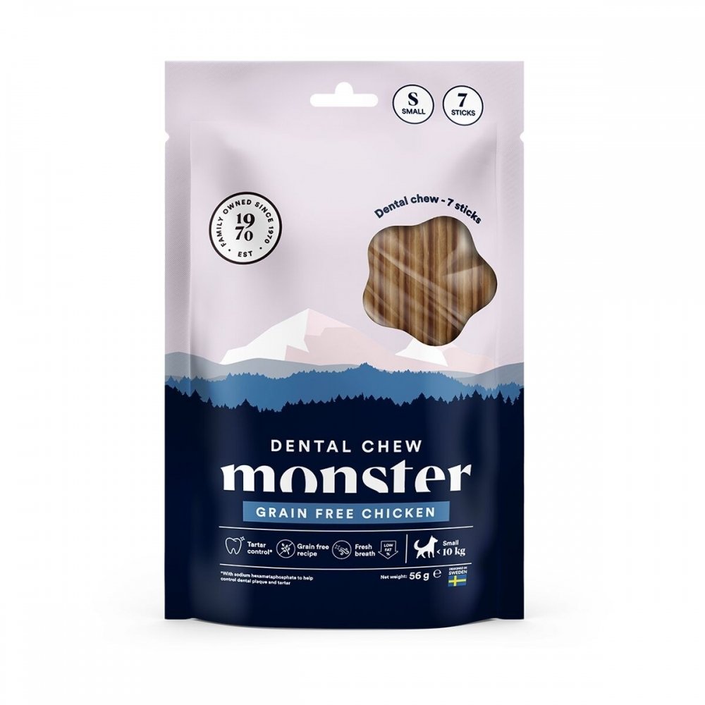 Monster Dog Dental Chew Grain Free Chicken Small (7-pack)