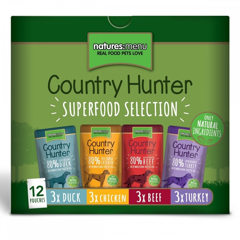 Natures:menu Country Hunter Dog Multipack 12x150 g Hund - Hundemat - Våtfôr