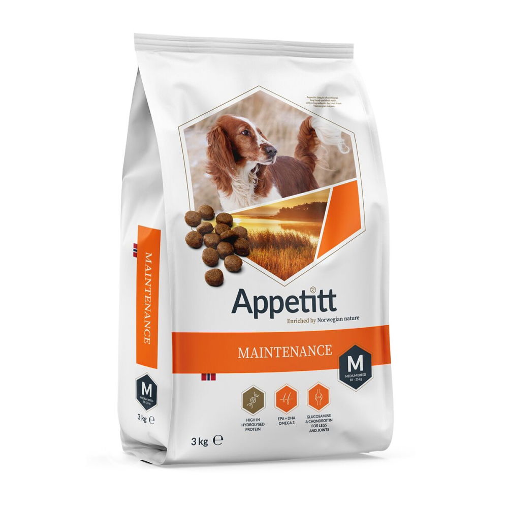 Bilde av Appetitt Dog Maintenance Medium (3 kg) - Alt til hunden