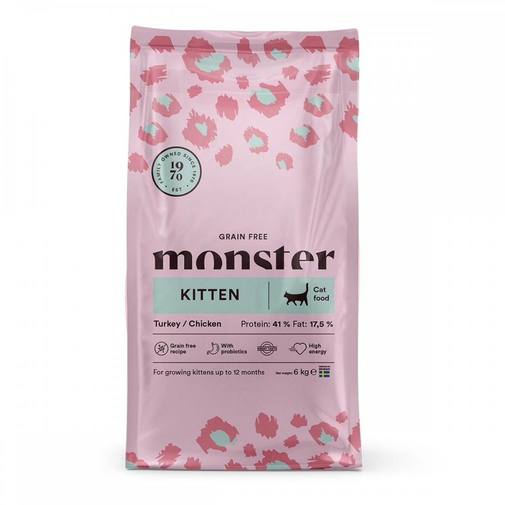 Monster Cat Kitten Grain Free Turkey & Chicken (6 kg) Katt - Kattemat - Tørrfôr