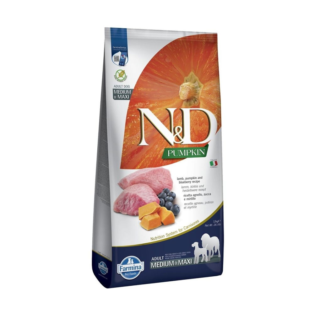 Bilde av Farmina N&D Pumpkin Dog Lamb & Blueberry M/L 12 kg - Alt til hunden