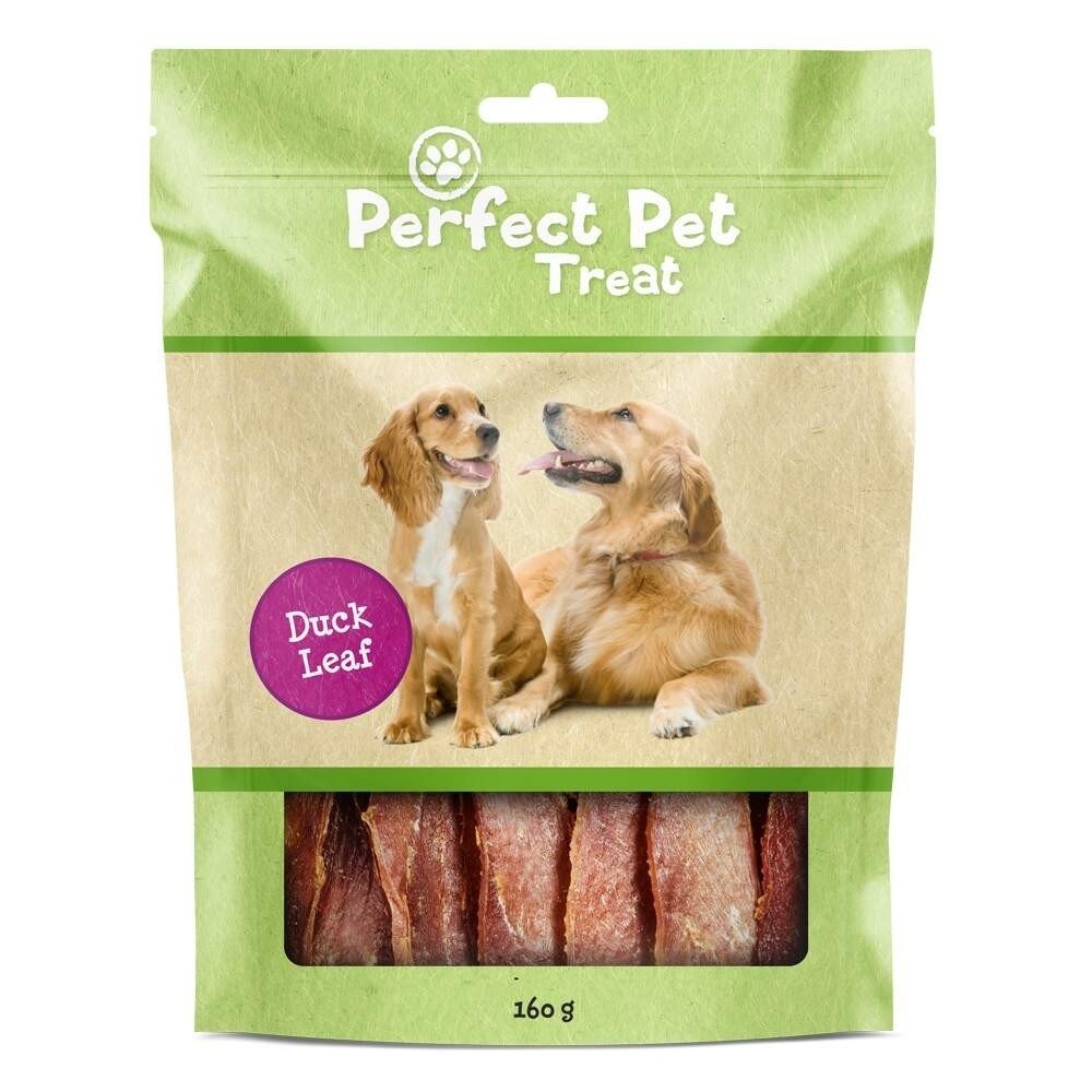 Perfect Pet Duck Leaf 160 g Hund - Hundegodteri - Tørket hundegodteri