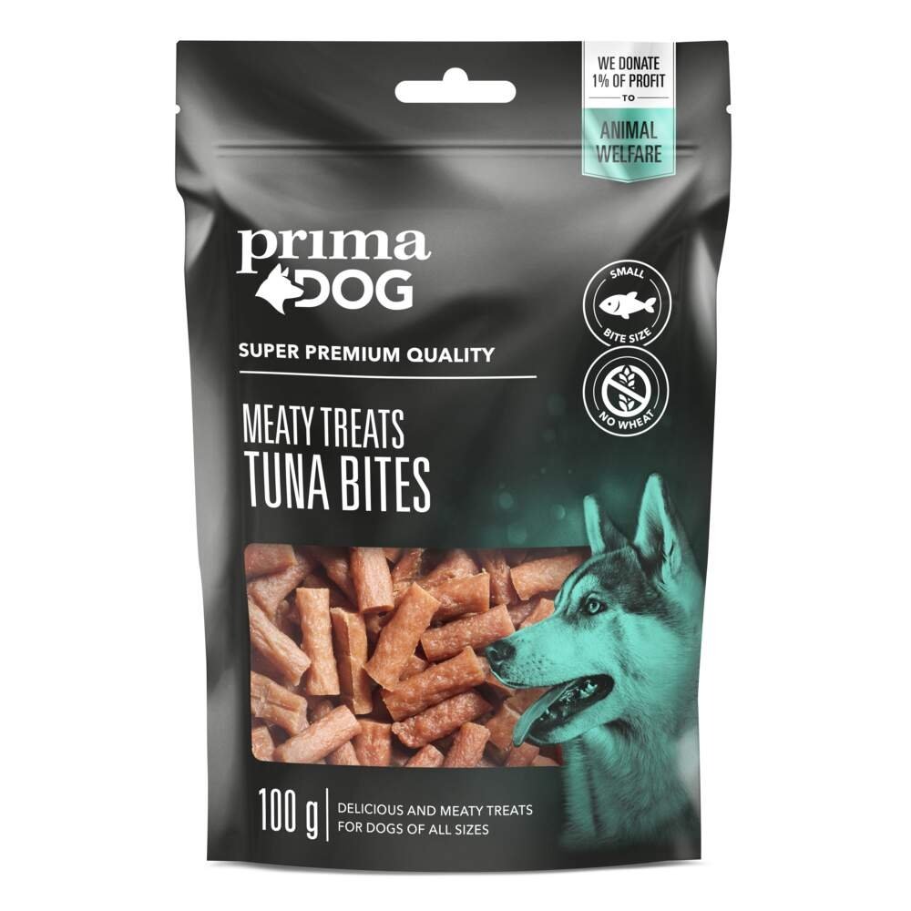 PrimaDog Meaty Treats Tuna Bites 100 g Hund - Hundegodteri - Godbiter til hund