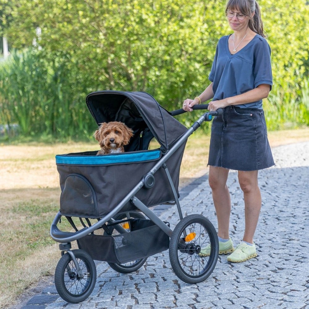 Trixie Buggy Premium Hundevogn Svart Hund - Hundebur - Sykkelkurv til hund
