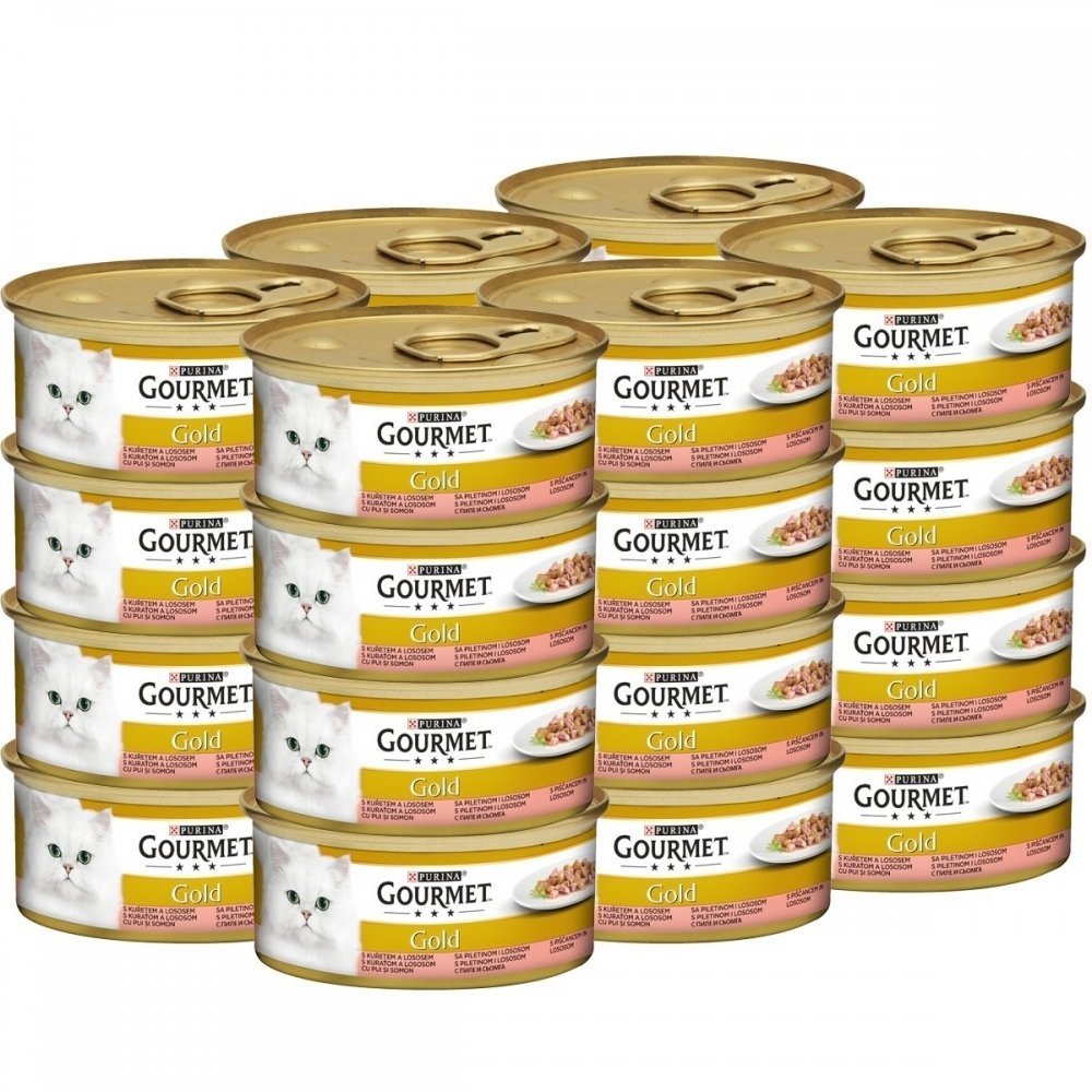 Gourmet Gold Laks & Kylling 24x85g Katt - Kattemat - Våtfôr