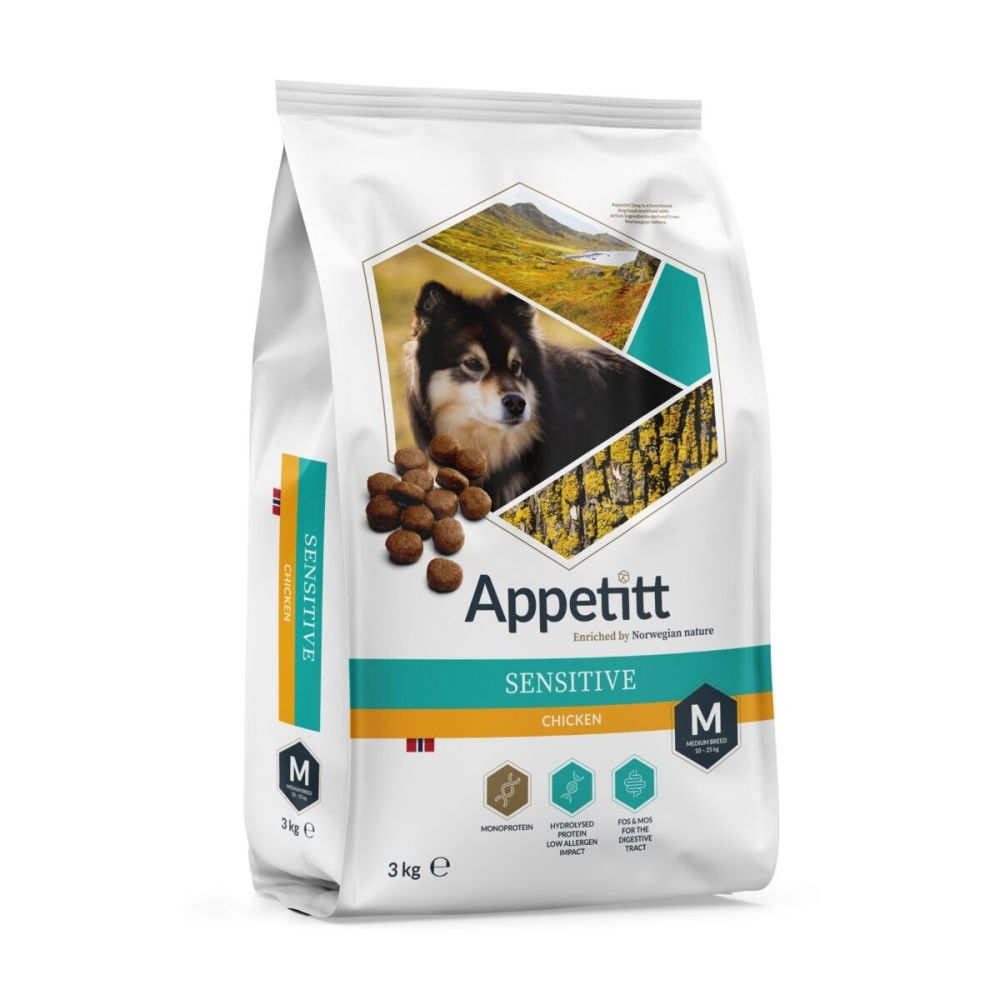 Bilde av Appetitt Dog Sensitive Medium Chicken (3 kg) - Alt til hunden