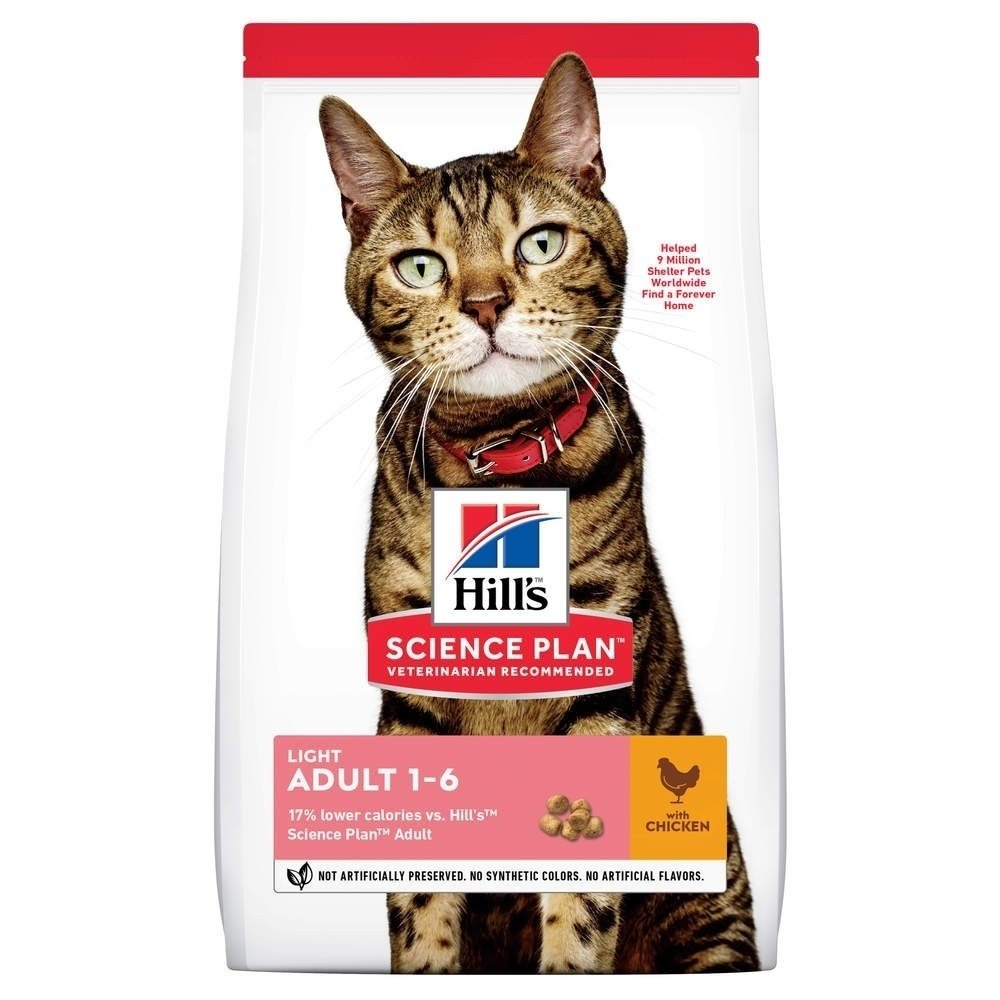 Hill&#39;s Science Plan Cat Adult Light Chicken (10 kg) Katt - Kattemat - Spesialfôr - Diettfôr til katt