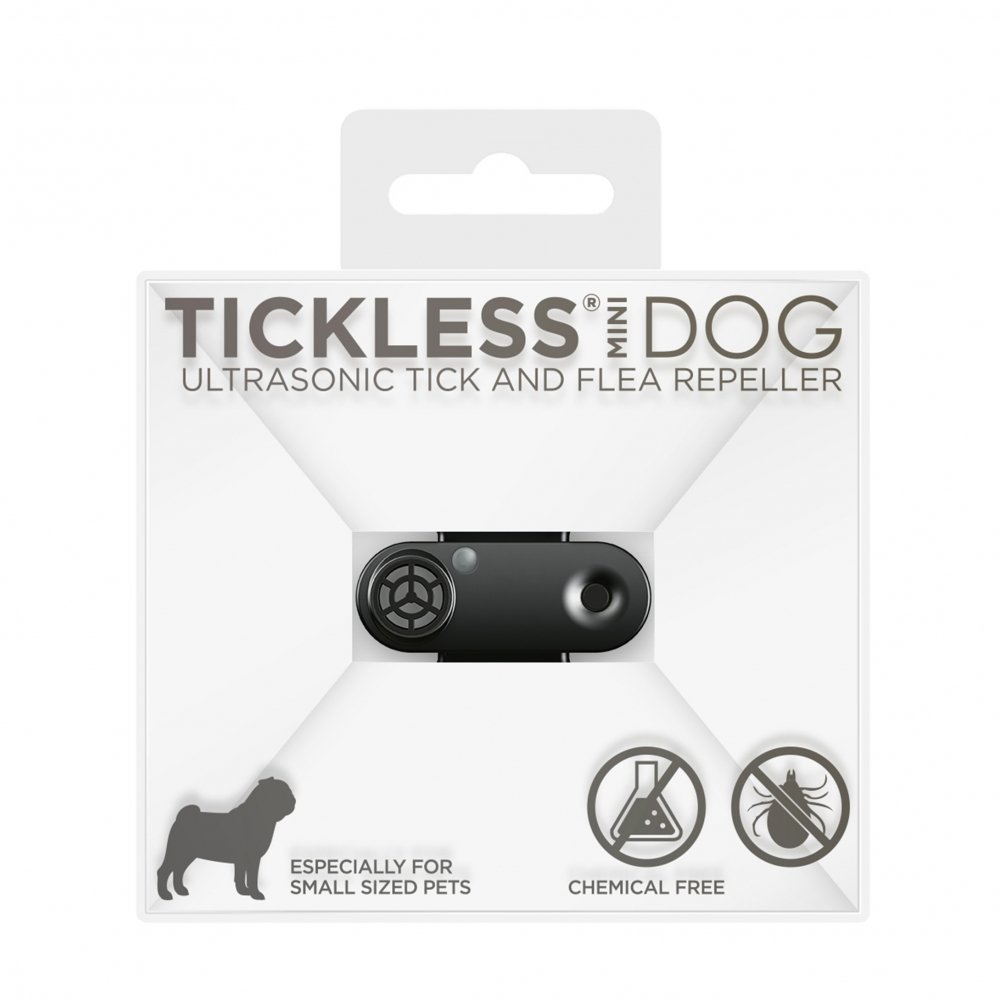 Tickless Mini Dog Elektronisk Flåttavviser (Svart) Hund - Hundehelse - Flåttmiddel til hund