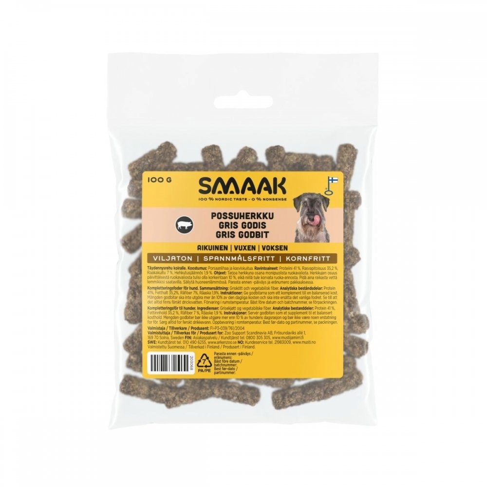 Bilde av Smaak Dog Adult Pork Treat 100g - Alt til hunden