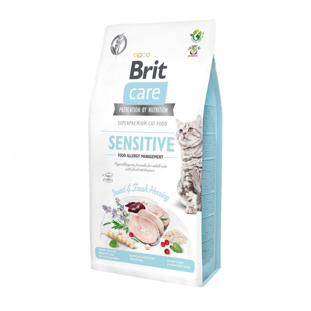 Brit Care Cat Grain Free Sensitive Insect & Fresh Herring (7 kg) Katt - Kattemat - Spesialfôr - Kattemat for følsom mage