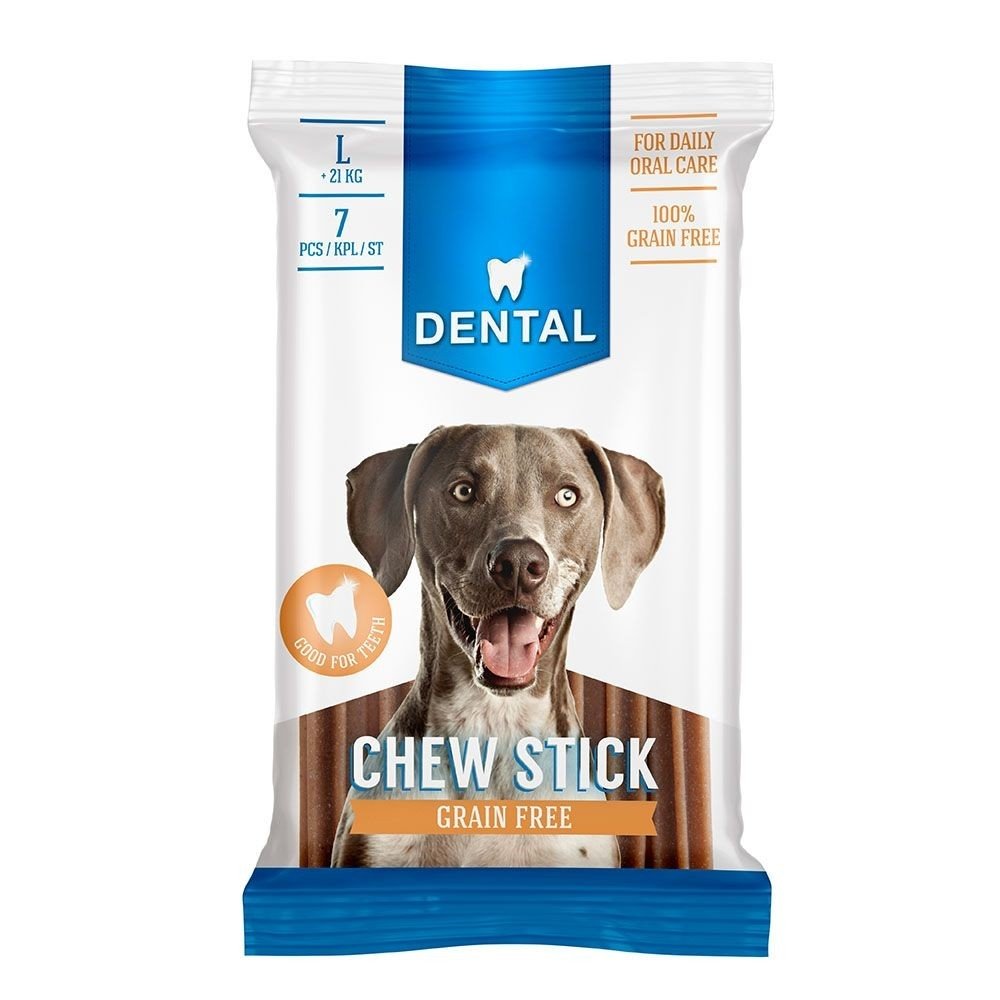 Dental Kornfri Tyggeben Multipakk Large (7-pack) Hund - Hundegodteri - Dentaltygg