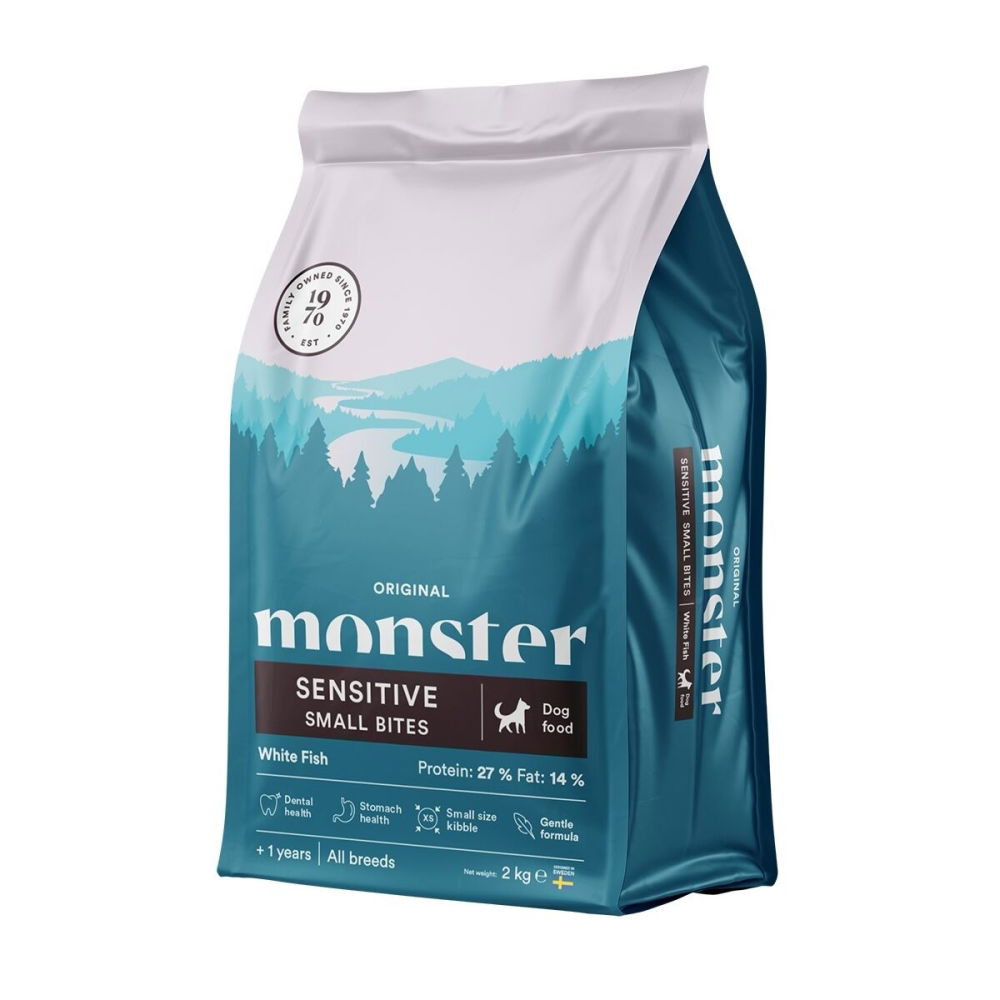 Bilde av Monster Dog Original Sensitive White Fish Small bites (2 kg) - Alt til hunden