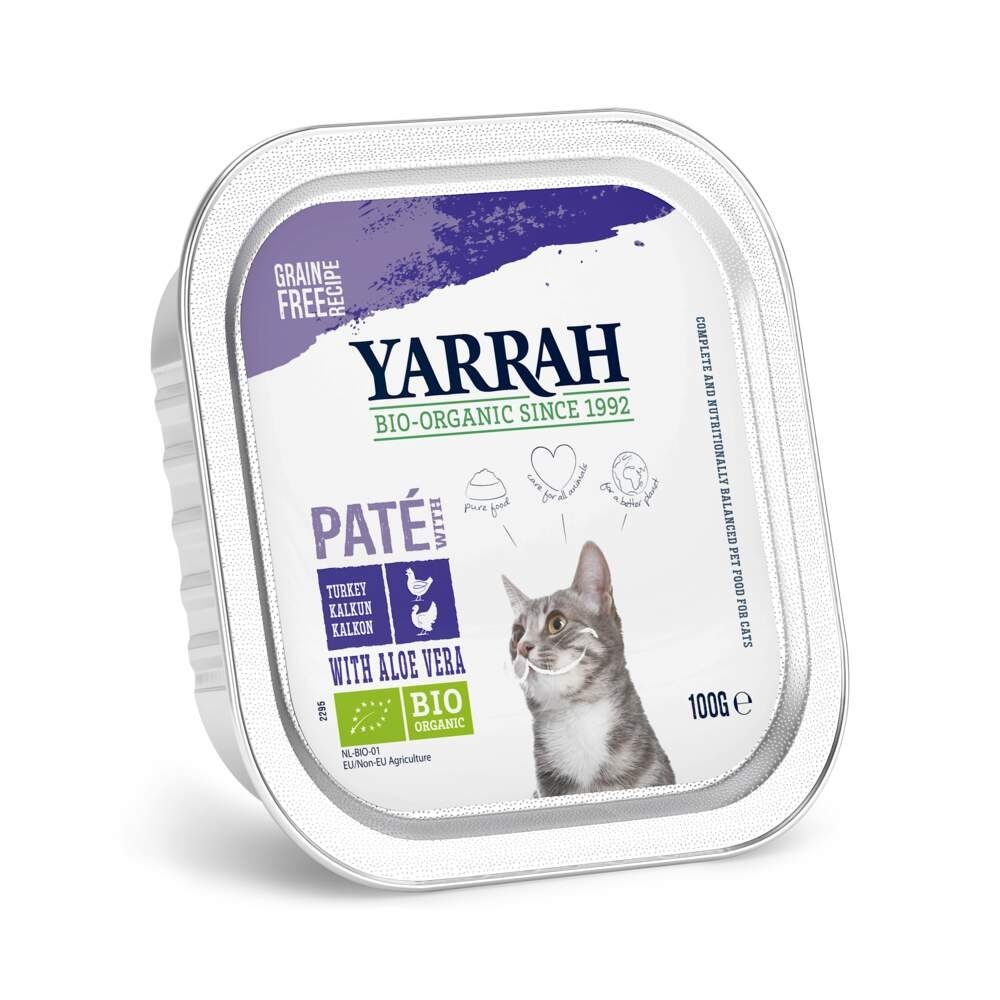 Yarrah Organic Cat Chicken & Turkey Paté Grain Free Katt - Kattemat - Våtfôr