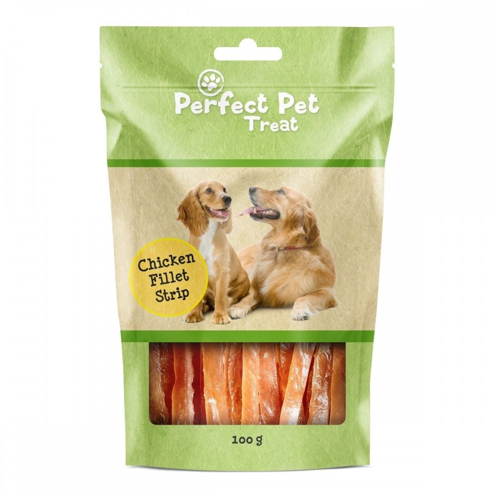 Perfect Pet Chicken Fillet Strip 100 g Hund - Hundegodteri - Tørket hundegodteri