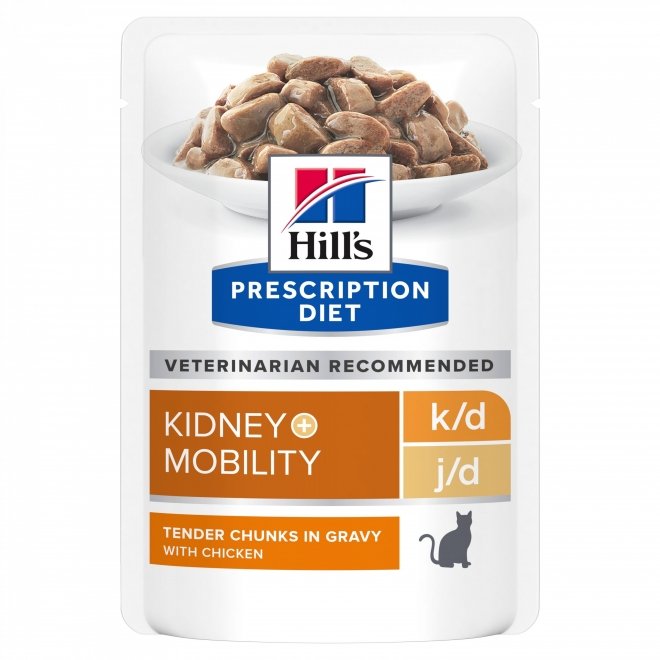 Hill&#39;s Prescription Diet Feline k/d j/d Kidney + Mobility Chicken 12x85 g