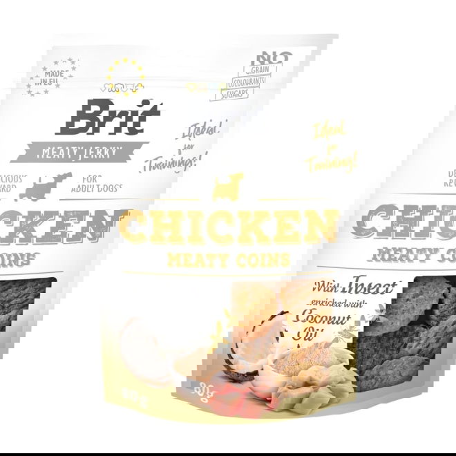 Brit Care Meaty Jerky Coins Chicken Insect (80 g)