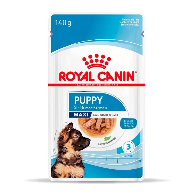 Royal Canin Maxi Puppy in Gravy(10x140g)