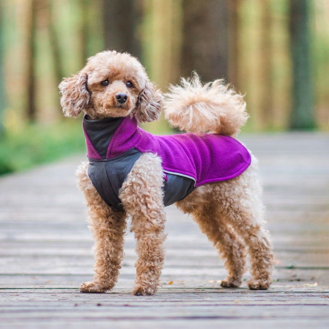 Pomppa Jumppa Fleecetrøye Hund Lilla