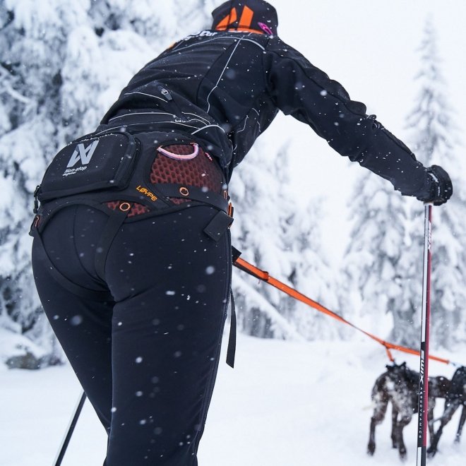 Non-Stop Dogwear Magebelte til hund Svart & Oranje