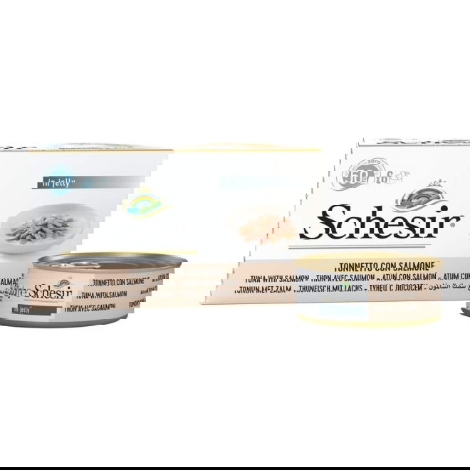 Schesir Blue Deluxe Tuna With Salmon Wholefood/Jelly Multipack