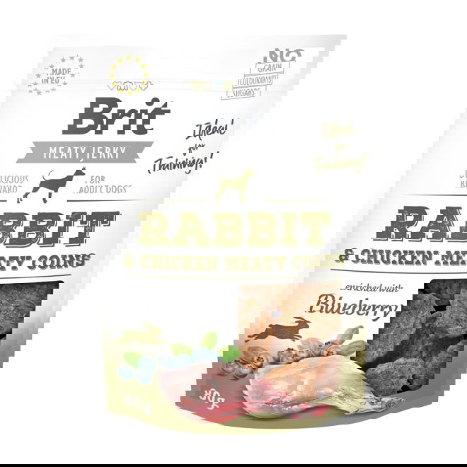 Brit Care Meaty Jerky Coins Rabbit 80 g