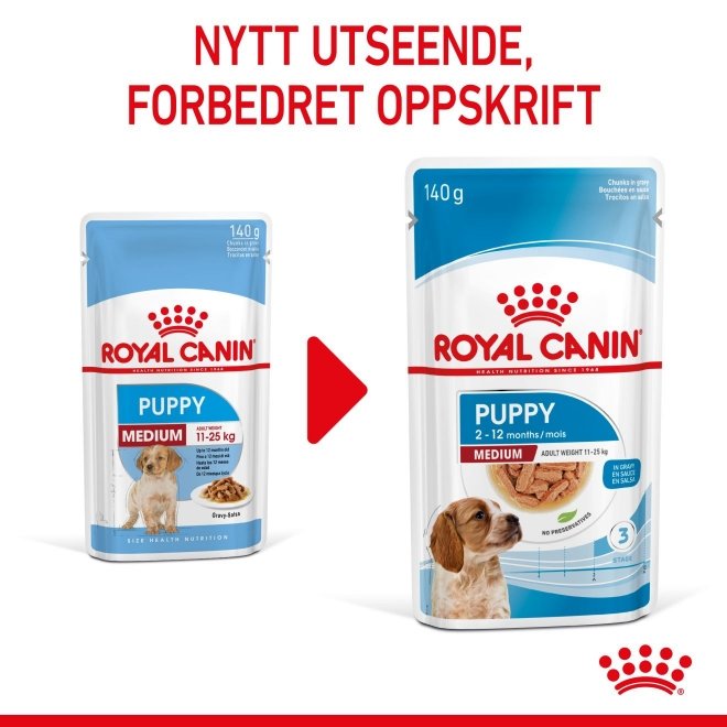 Royal Canin medium Puppy Gravy(10x140g)