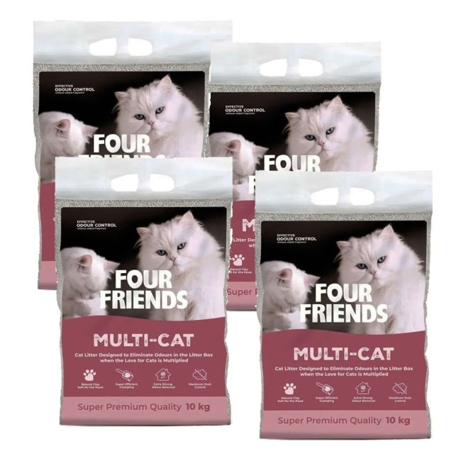 Fourfriends Kattesand  MultiCat  4x10kg