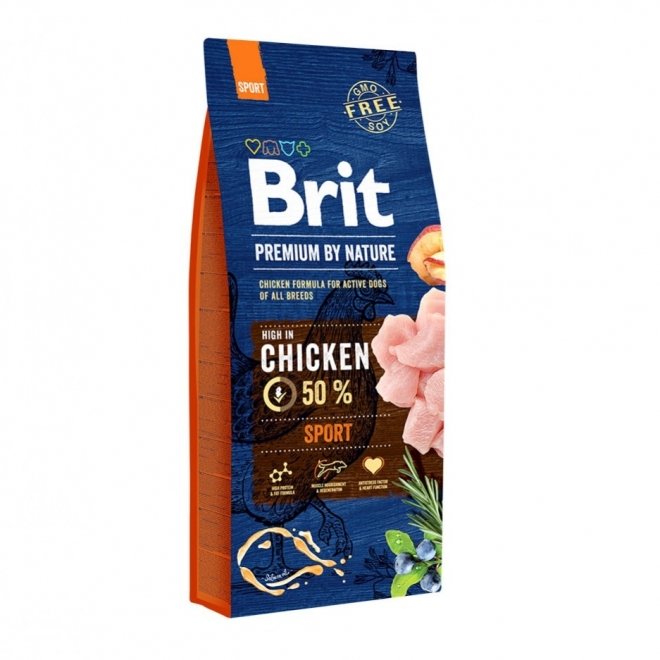 Brit Premium By Nature Dog Adult Sport Chicken 15 kg Hund - Hundemat - Tørrfôr