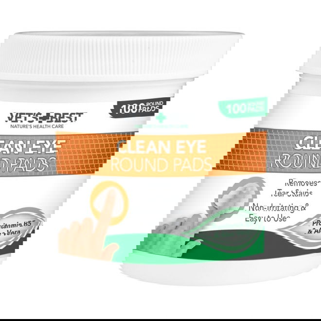 Vets Best Clean Eye Round Pads