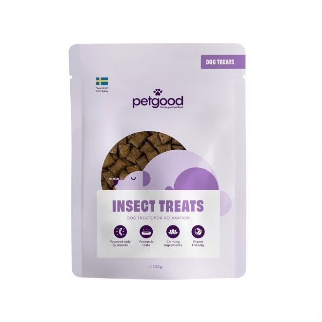 Petgood Calming Hundegodteri med Insekter 100 g