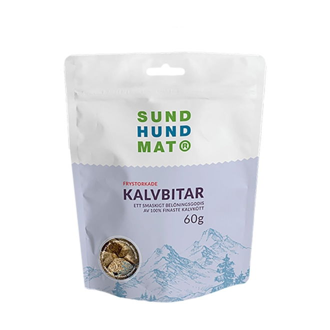 Sund Hundmat Frysetørket  Kalvebiter 60 g