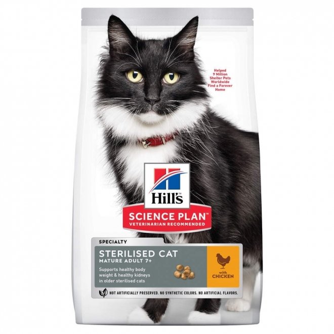 Hill&#39;s Science Plan Cat Mature Adult 7+ Sterilised Kylling