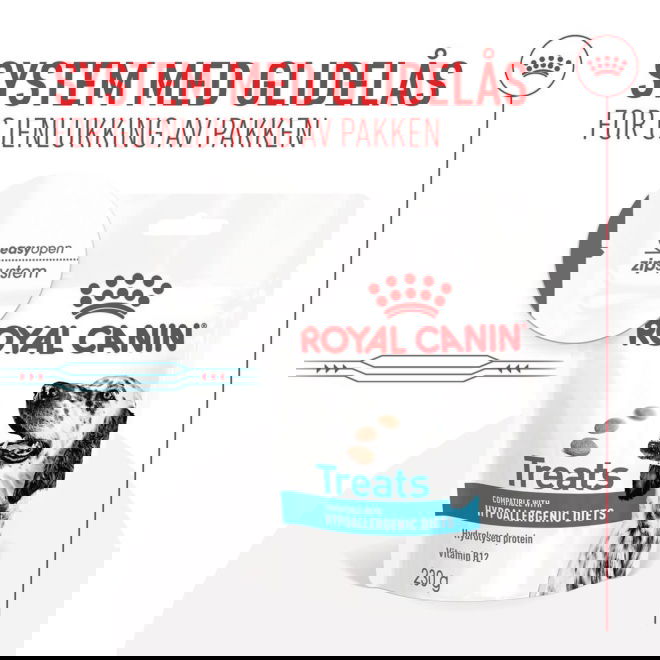 Royal Canin Veterinary Diets Dog Hypoallergenic Hundegodbiter 230 g